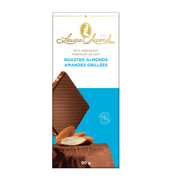 LAURA SECORD - ROASTED ALMOND BAR 12x90 GR