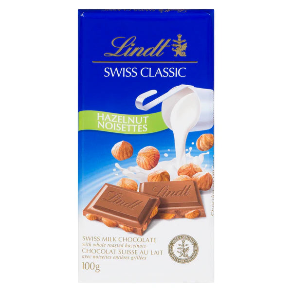 LINDT - SWISS CLASSIC HAZELNUT 12x100 GR