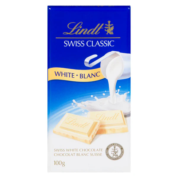 LINDT - SWISS CLASSIC WHITE CHOCOLATE 12x100 GR