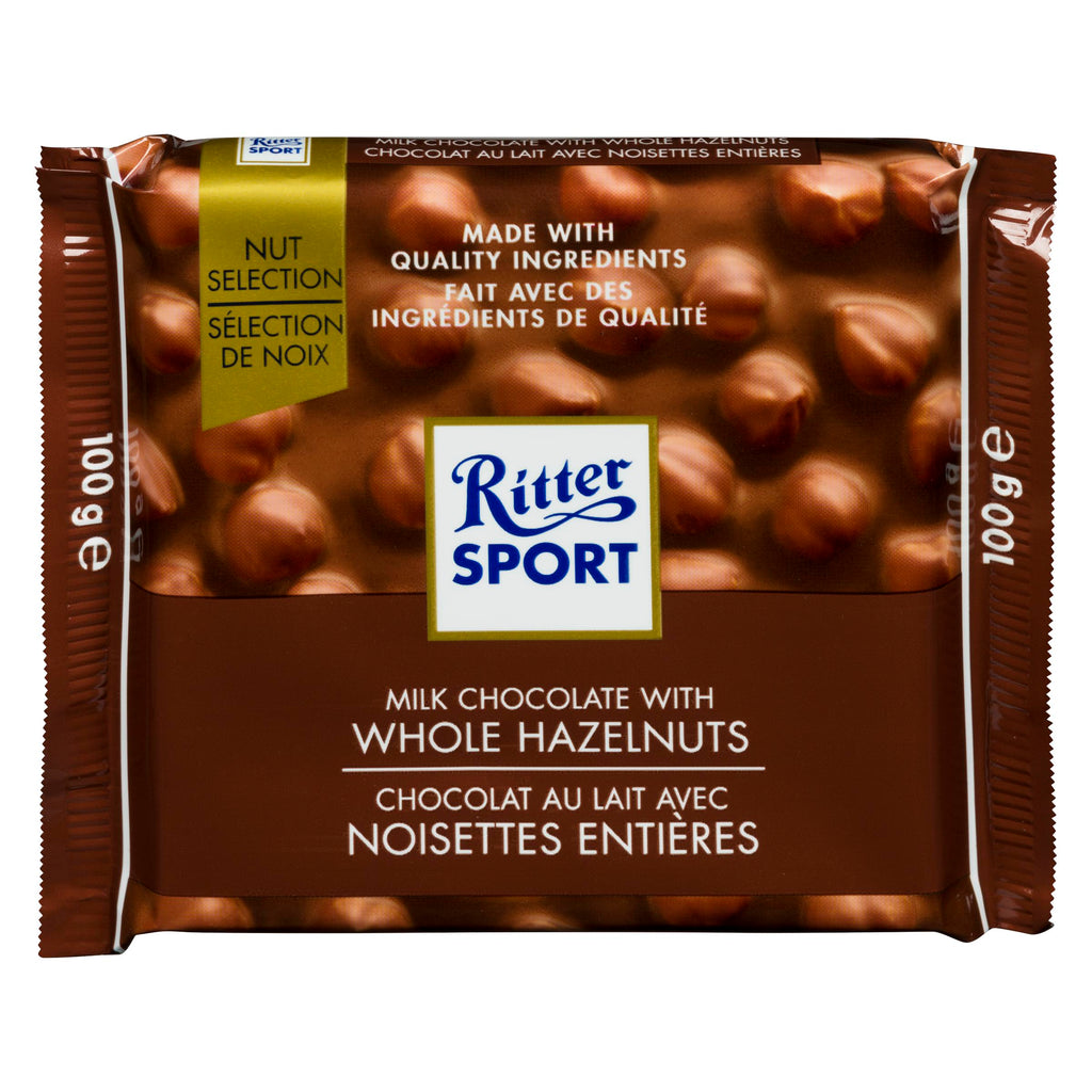 RITTER - MILK WHOLE HAZELNUT 10x100 GR