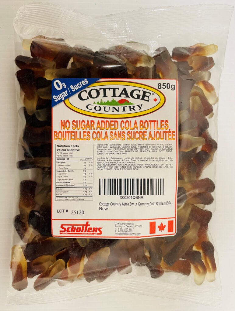 No Sugar Added Cola Bottles 850g